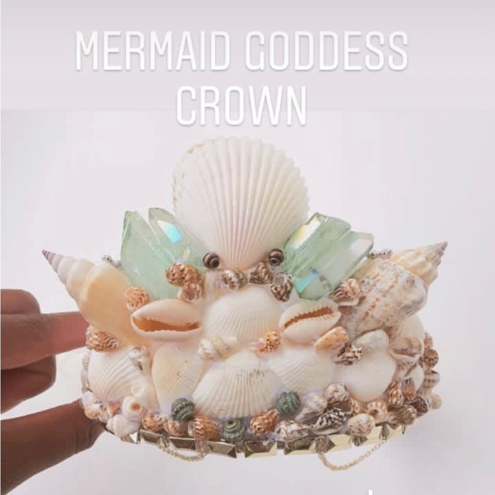 mermaid custom shell crown ✋ handmade